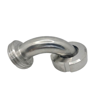 Sanitary Stainless Steel 90 Degree Elbow with Connection DIN 11851