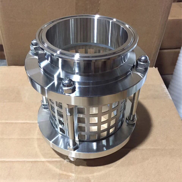 Sanitary Straight Tri Clamp Sight Glass with Protective Metal Cage