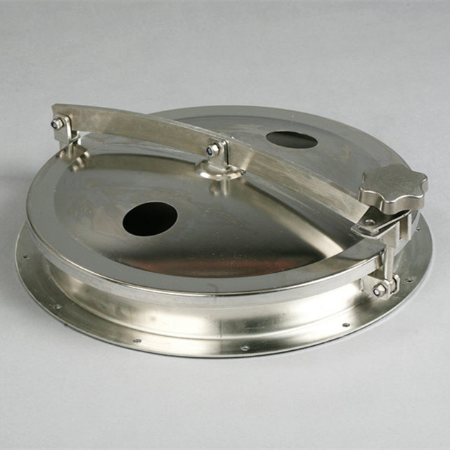 Sanitary Stainless Steel Non-pressure Round Tank Manhole Cover with Holes