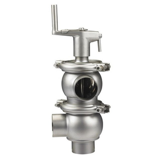 Stainless Steel Sanitary Manual Multiport Diverter Valves with Ferrules