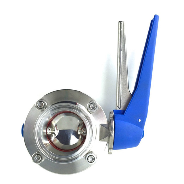 Sanitary Tri Clover Compatible Butterfly Valve Stainless Steel 304/316L