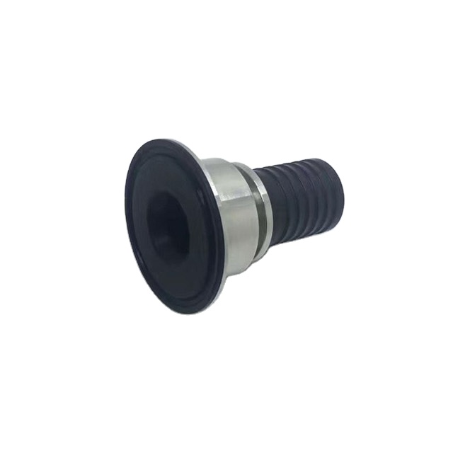 Sanitary SS316 Tri Clamp Black PFA Lined Hose Adapter with Collar