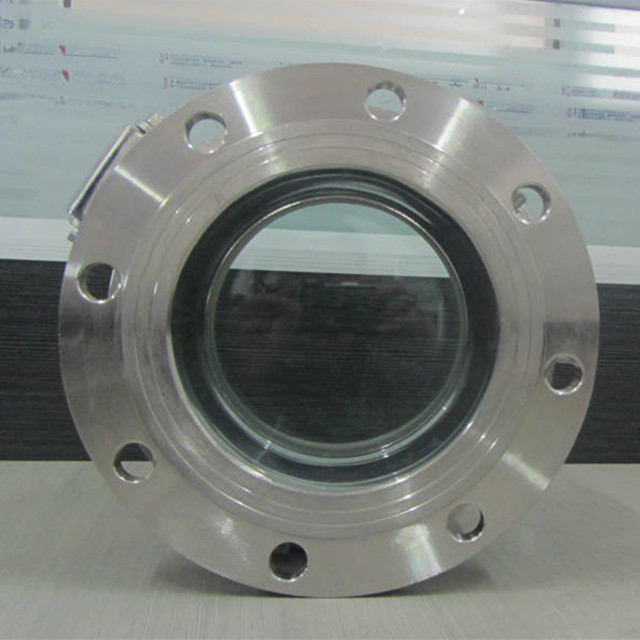 Sanitary 4inch Round Flange Sight Glass Manhole with Nut Ring