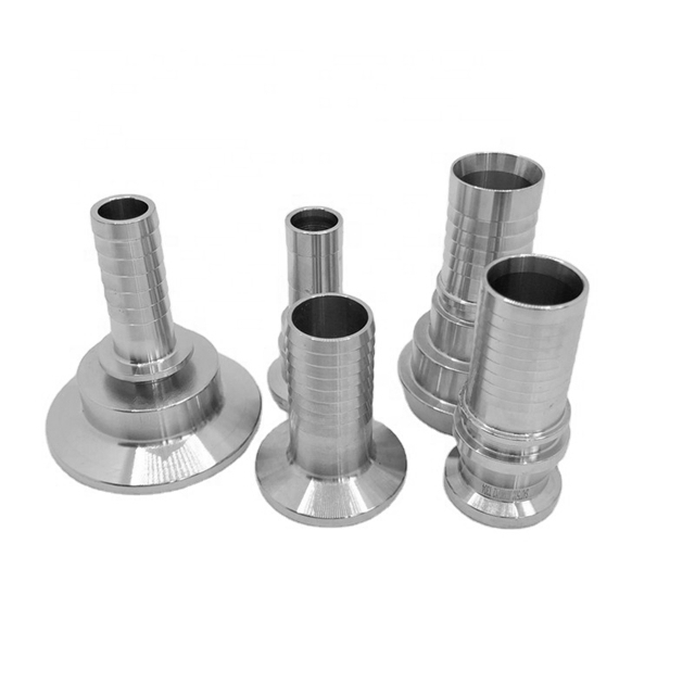 Sanitary Stainless Steel Mini Tri Clover Clamp Barb Adapter for Beer Transfer