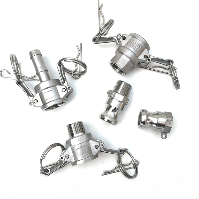 Stainless Camlock Adapters with Safety Drill 