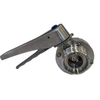 Sanitary DIN11851 Thread Butterfly Valve Manually SS Lever Handle