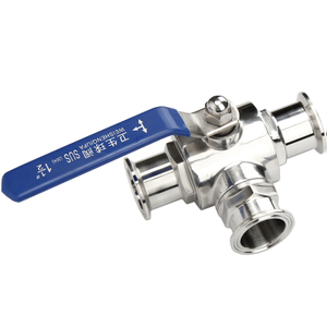 Manual Full Pore 3-way Sanitary SS Ball Valves