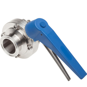Sanitary Stainless Steel Manual Butterfly Valve Squeeze Trigger Handle 
