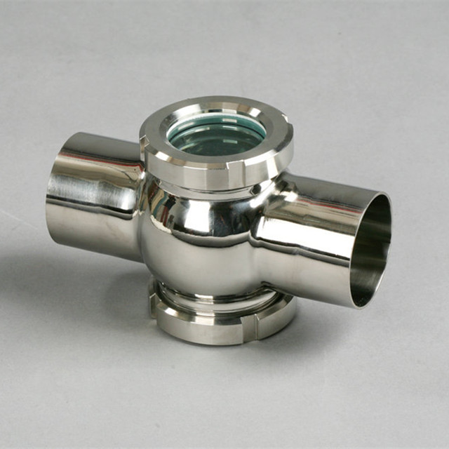Sanitary Stainless Steel Welded On In-Line Sight Flow Indicator