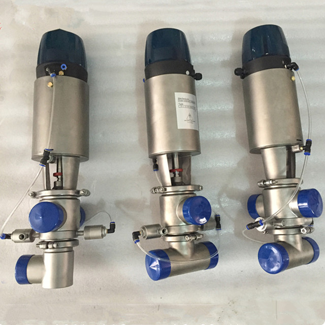 Hygienic SS316 C-top Pneumatic Mix-proof Valve with CIP Cleaning Valve